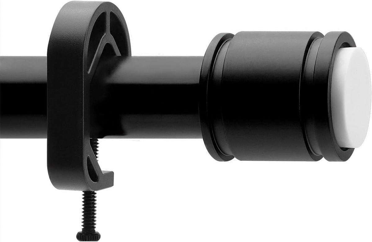 Shower Curtain Rod,Tension Rod 24 to 72 Inch,Never Fall Off,Innovative Buckle,Rustproof,No Drilling,Easy to Install,1 Inch Diameter,Suitable for Bathroom,Window,Door,Wardrobe,Kitchen (Black)