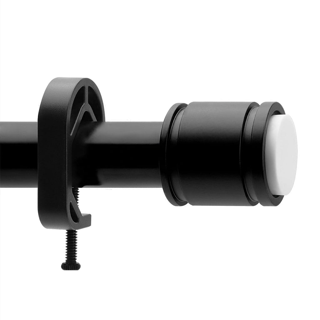 Shower Curtain Rod,Tension Rod 24 to 72 Inch,Never Fall Off,Innovative Buckle,Rustproof,No Drilling,Easy to Install,1 Inch Diameter,Suitable for Bathroom,Window,Door,Wardrobe,Kitchen (Black)