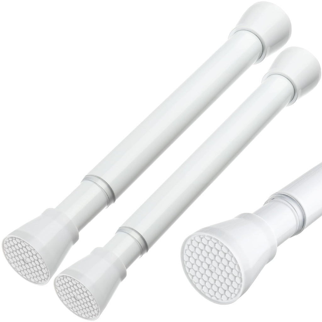 MEXAU Tension Curtain Rod for Windows 45 to 77 Inch, White