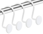 CHICTIE Black Shower Curtain Hooks, 12 Pieces, Metal, Shower Curtain Rings, Modern Decorative Design