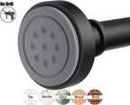 Black Tension Shower Curtain Rod – Adjustable 18-79 Inches, Fits 20-78 Inch Spaces (Ideal for 72" Wide Bathrooms), No Drill Rust Resistant Spring Rod for Bathroom