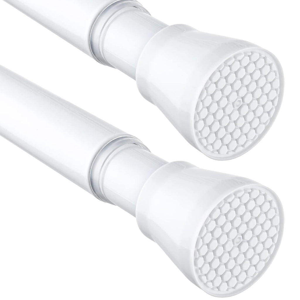 MEXAU Tension Curtain Rod for Windows 45 to 77 Inch, White