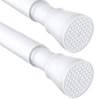 MEXAU Tension Curtain Rod for Windows 45 to 77 Inch, White