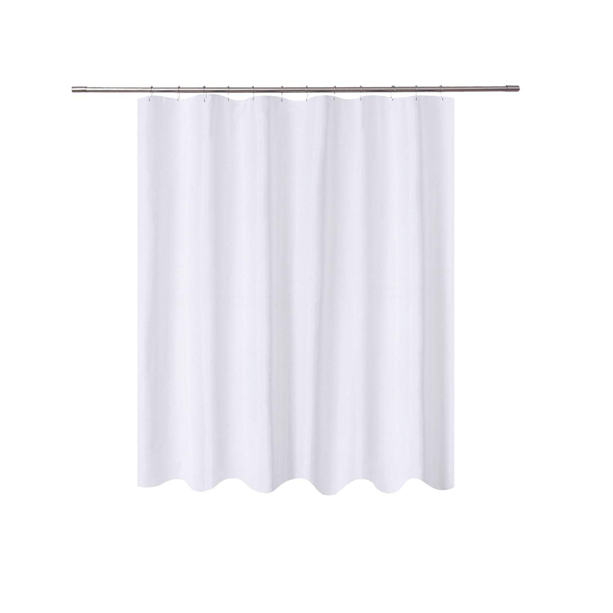 N&Y HOME Fabric Small Stall Shower Curtain Liner Extra Long 36x84, White