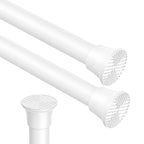 2pack Spring Tension Curtain Rods 18-36 Inch Adjustable Black Tension Rod