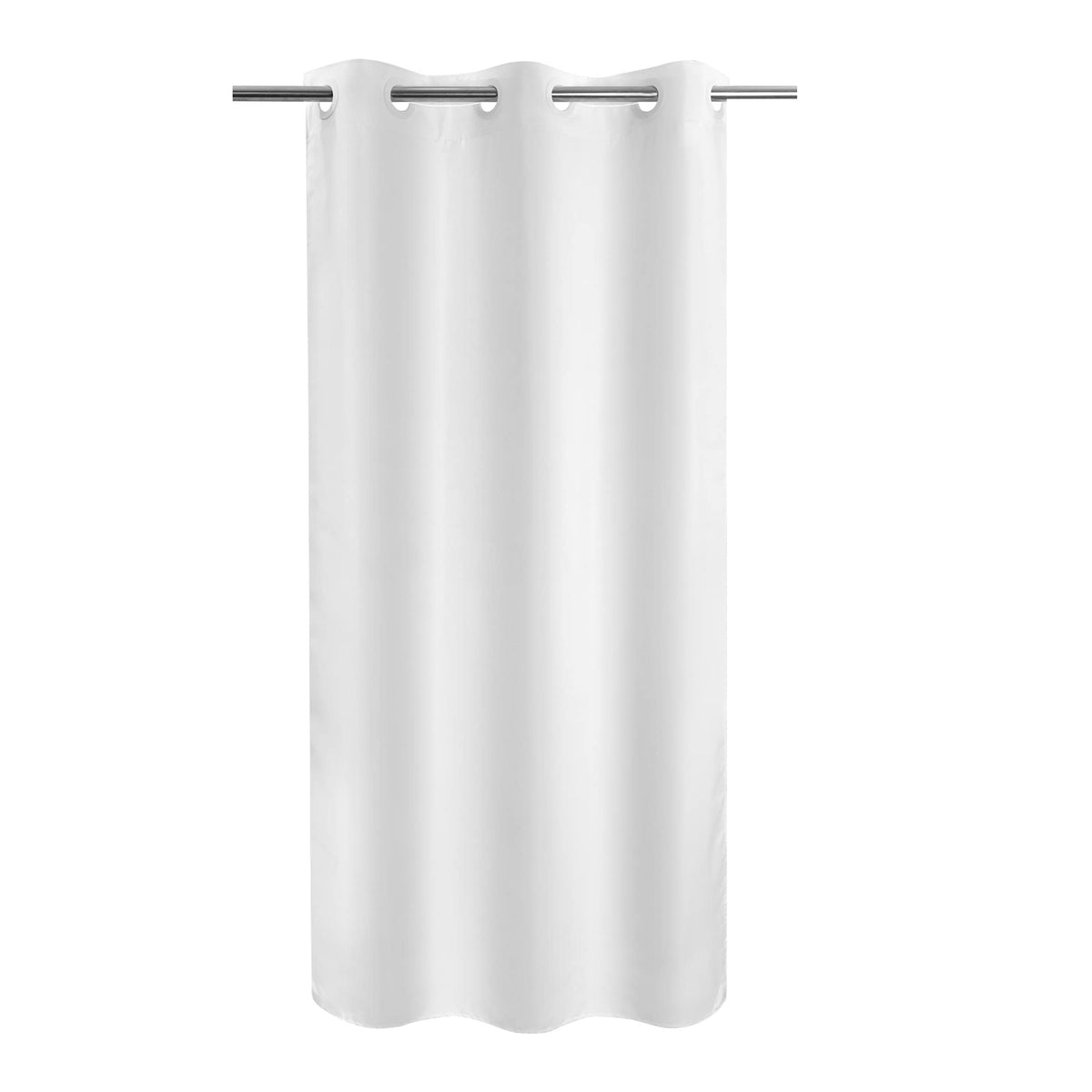 River Dream No Hook Fabric Shower Curtain TPU Lining, White, 71x74