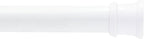 Kenney KN609C/10 Twist & Fit No Tools Camlock Tension Easy Install Shower Curtain Rod with Non-Slip, Non-Scratch Ends, 42-72" Adjustable Length, White, 1" Diameter Rust Resistant Steel Tube