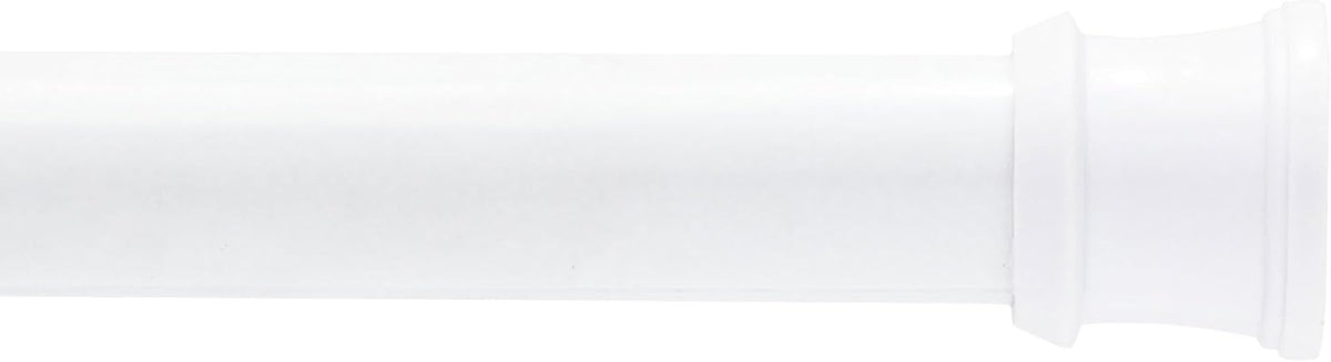 Kenney KN609C/10 Twist & Fit No Tools Camlock Tension Easy Install Shower Curtain Rod with Non-Slip, Non-Scratch Ends, 42-72" Adjustable Length, White, 1" Diameter Rust Resistant Steel Tube