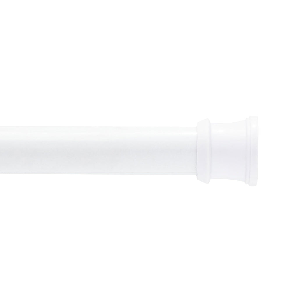 Kenney KN609C/10 Twist & Fit No Tools Camlock Tension Easy Install Shower Curtain Rod with Non-Slip, Non-Scratch Ends, 42-72" Adjustable Length, White, 1" Diameter Rust Resistant Steel Tube