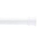 Kenney KN609C/10 Twist & Fit No Tools Camlock Tension Easy Install Shower Curtain Rod with Non-Slip, Non-Scratch Ends, 42-72" Adjustable Length, White, 1" Diameter Rust Resistant Steel Tube