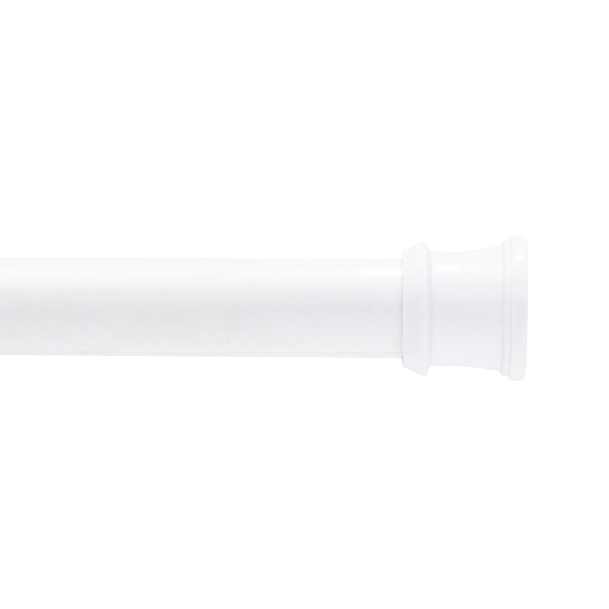 Kenney KN609C/10 Twist & Fit No Tools Camlock Tension Easy Install Shower Curtain Rod with Non-Slip, Non-Scratch Ends, 42-72" Adjustable Length, White, 1" Diameter Rust Resistant Steel Tube