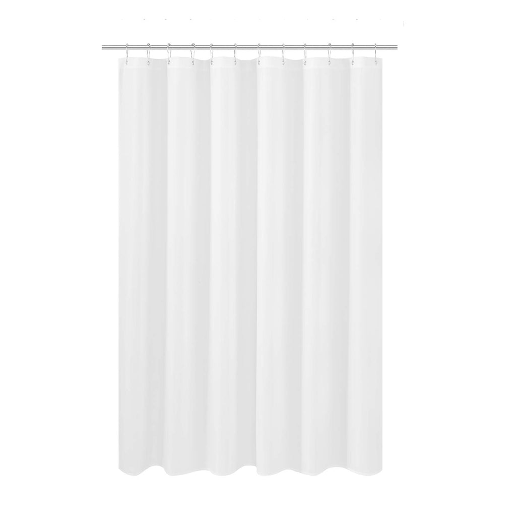 N&Y HOME Fabric Small Stall Shower Curtain Liner Extra Long 36x84, White