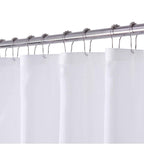 N&Y HOME Fabric Small Stall Shower Curtain Liner Extra Long 36x84, White
