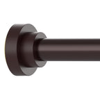 Thestoa Shower Curtain Rod Adjustable 43-78 inch, 1"Diameter Spring Tension Curtain Rod No Drill, Anti-Rust Non-Slip Shower Rod, Black Shower Curtain Rod for Bathroom Tension