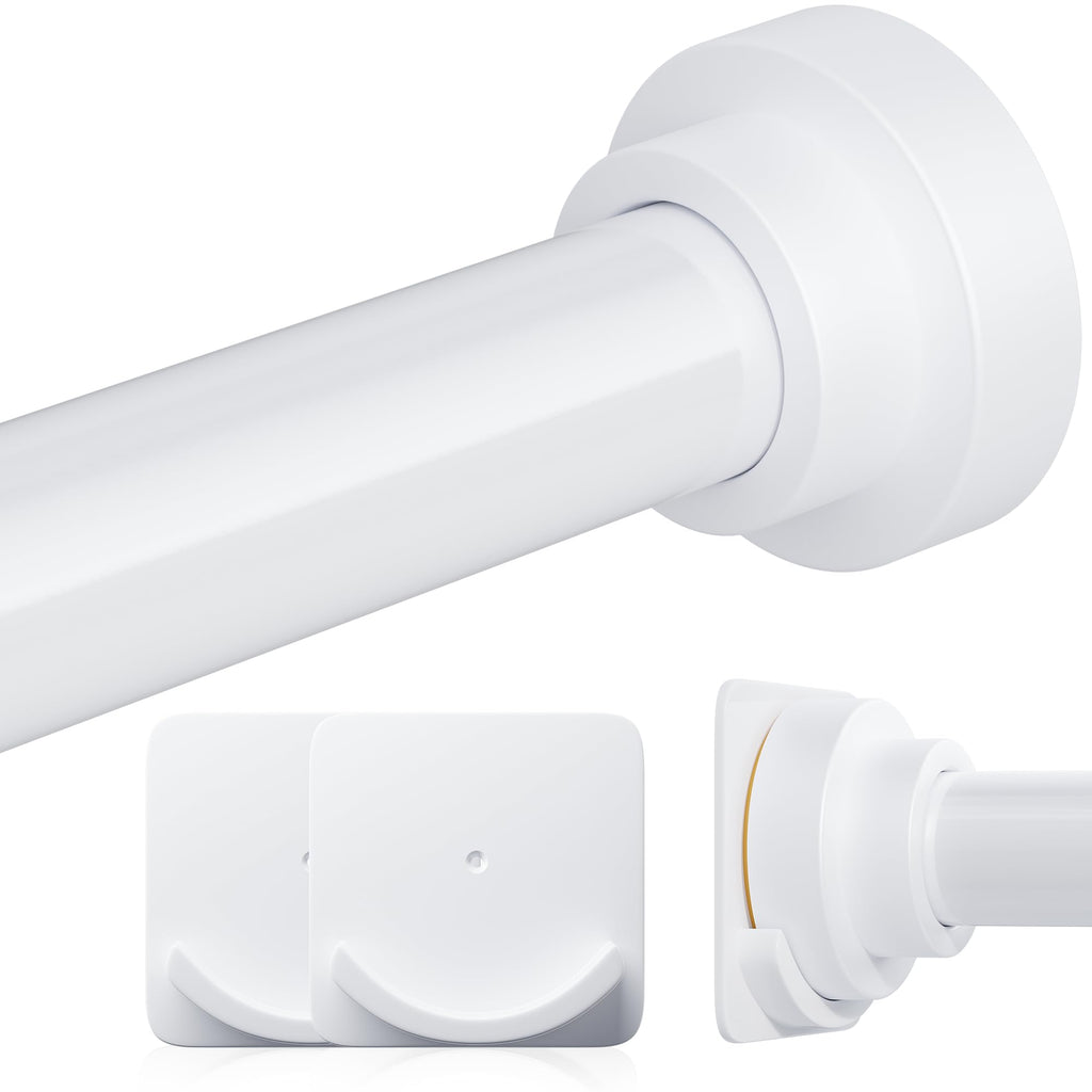 STARLATTA Shower Tension Curtain Rod 31-120", 1.1" Heavy Duty, Matte Black