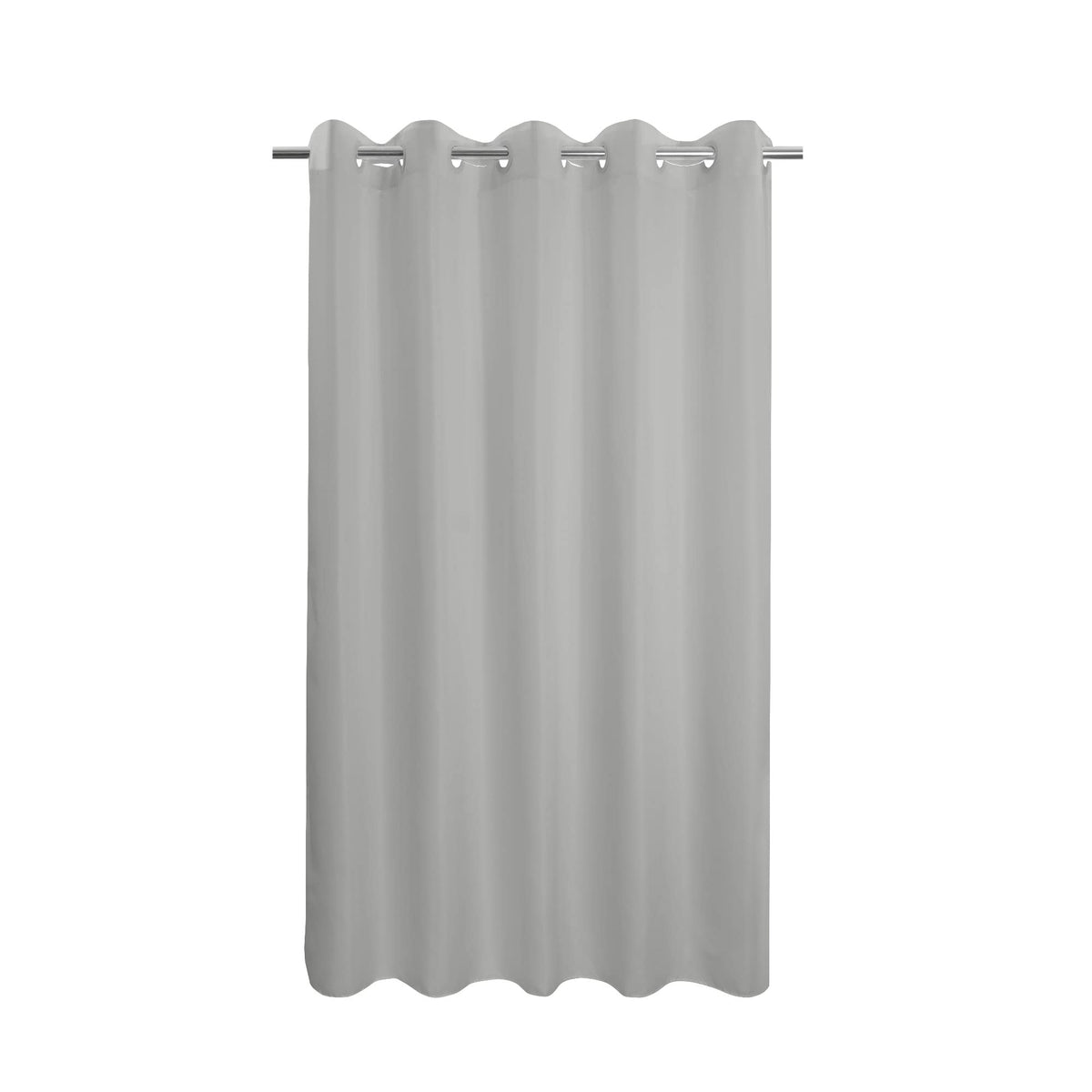 River Dream No Hook Fabric Shower Curtain TPU Lining, White, 71x74