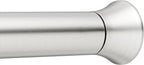 Amazon Basics No Drilling Spring Tension Curtain Rod, Adjustable Length 54-90" Width, Classic Finial, Nickel