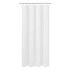 N&Y HOME Fabric Small Stall Shower Curtain Liner Extra Long 36x84, White