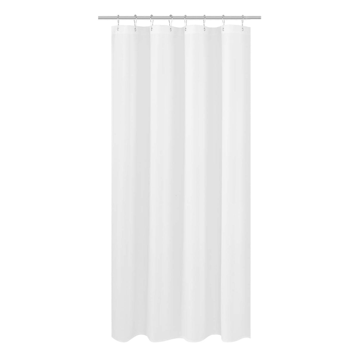 N&Y HOME Fabric Small Stall Shower Curtain Liner Extra Long 36x84, White