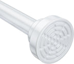Ausemku Shower Curtain Rod Tension - 32-80 Inch Never Rust Non-Slip Spring Tension Curtain Rod No Drilling Stainless Steel Curtain Rod Use Bathroom Kitchen（White）