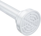 Ausemku Shower Curtain Rod Tension - 32-80 Inch Never Rust Non-Slip Spring Tension Curtain Rod No Drilling Stainless Steel Curtain Rod Use Bathroom Kitchen（White）