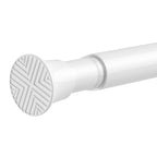Shower Curtain Rod 2 Pack White 31-76 Inch Adjustable Tension Rod Spring Tension Curtain Rod No Drilling Shower Rod Bathroom Anti-Slip Rustproof Easy Install