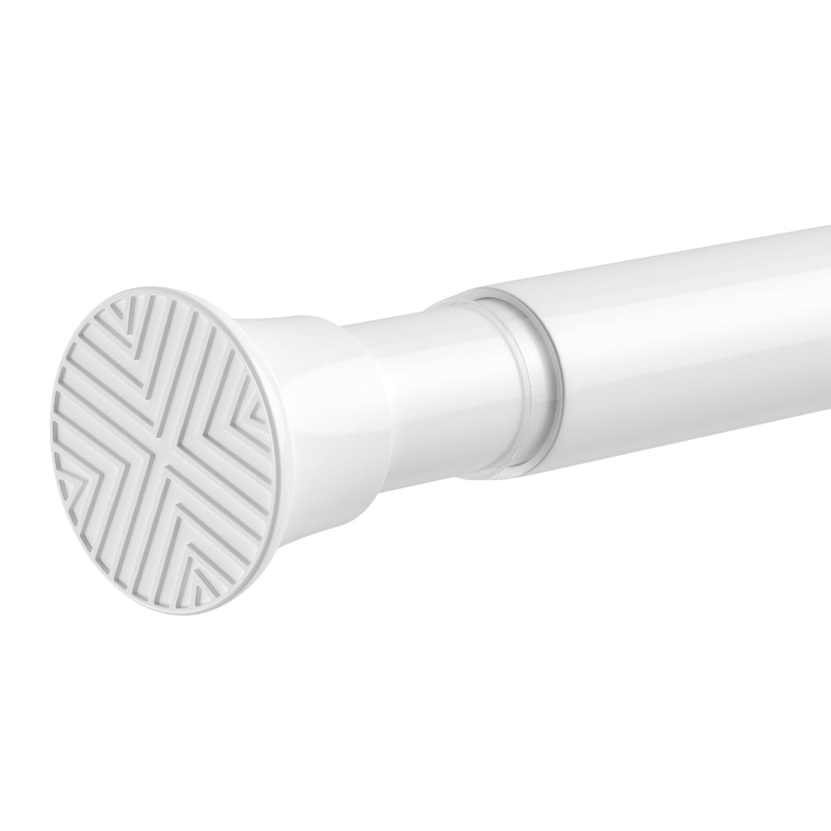Shower Curtain Rod 2 Pack White 31-76 Inch Adjustable Tension Rod Spring Tension Curtain Rod No Drilling Shower Rod Bathroom Anti-Slip Rustproof Easy Install