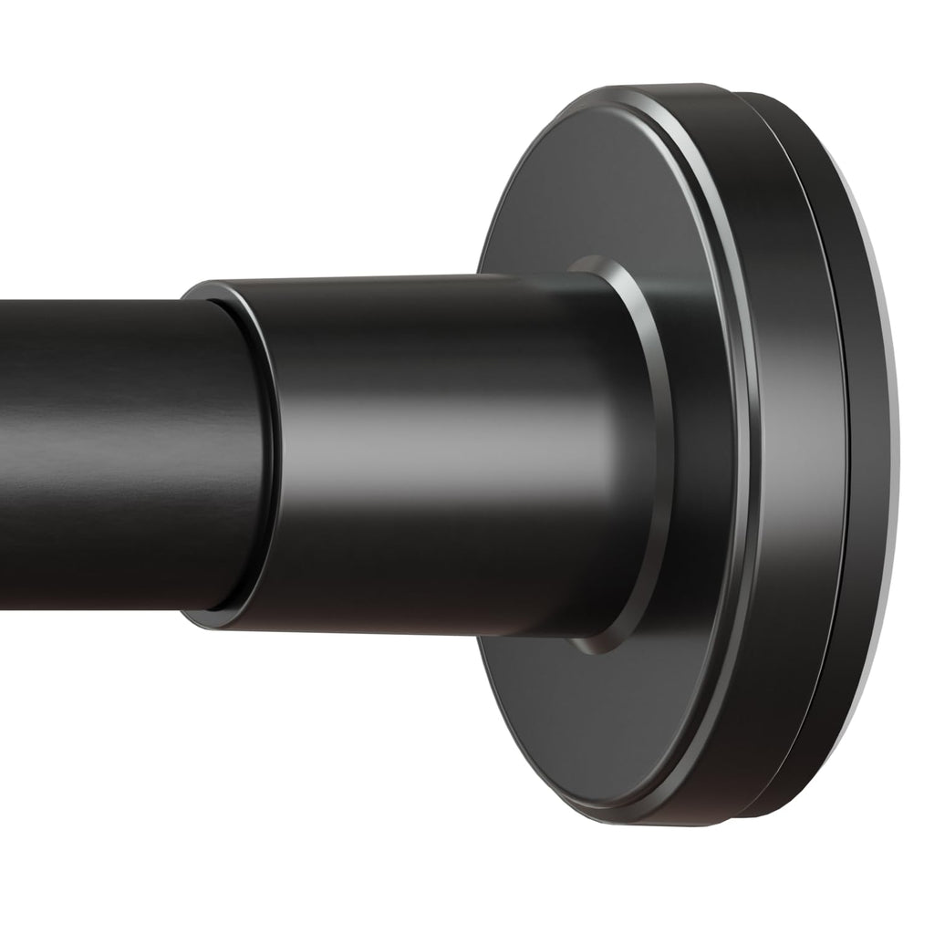 HYSEYY Heavy Duty Shower Curtain Rod,26-80inch Adjustable Tension Rod Black