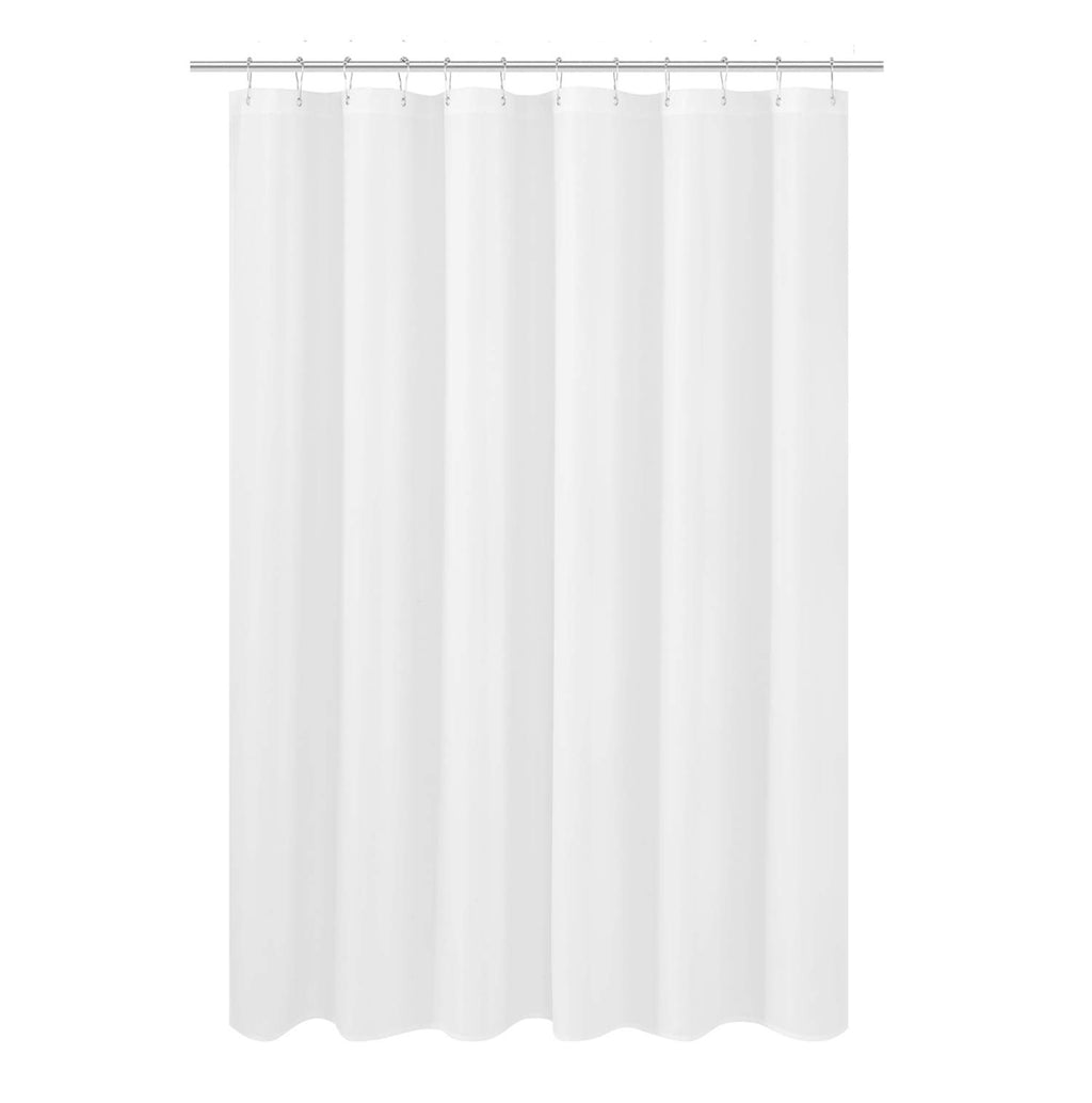 N&Y HOME Fabric Small Stall Shower Curtain Liner Extra Long 36x84, White