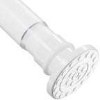 White Short Shower Curtain Rod 18-32 Inch, Non-Slip, Stainless Steel