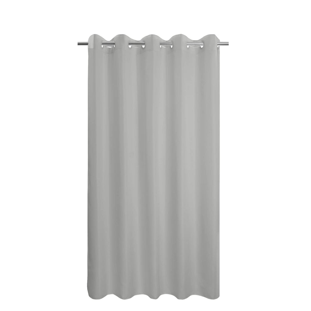 River Dream No Hook Fabric Shower Curtain TPU Lining, White, 71x74