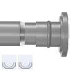 White Short Shower Curtain Rod 18-32 Inch, Non-Slip, Stainless Steel