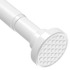 AIZESI Shower Curtain Rod 43 to 73 Inch Spring Tension Rods No Drill, White