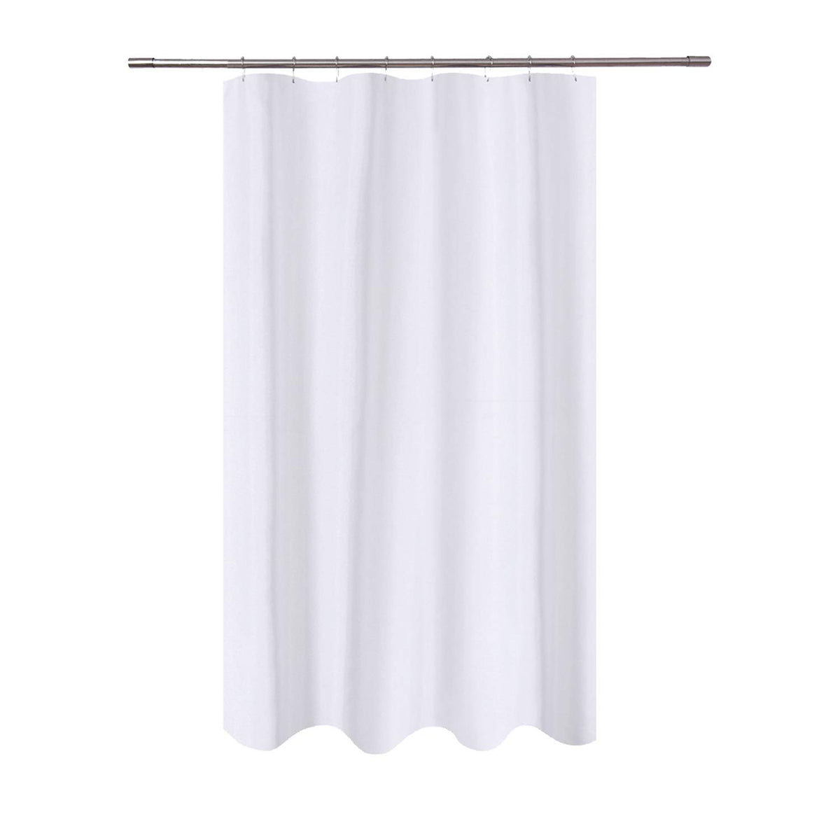 N&Y HOME Fabric Small Stall Shower Curtain Liner Extra Long 36x84, White