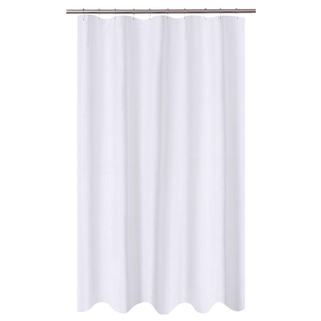 N&Y HOME Fabric Small Stall Shower Curtain Liner Extra Long 36x84, White