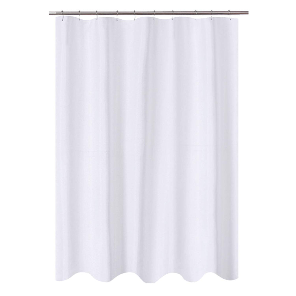N&Y HOME Fabric Small Stall Shower Curtain Liner Extra Long 36x84, White