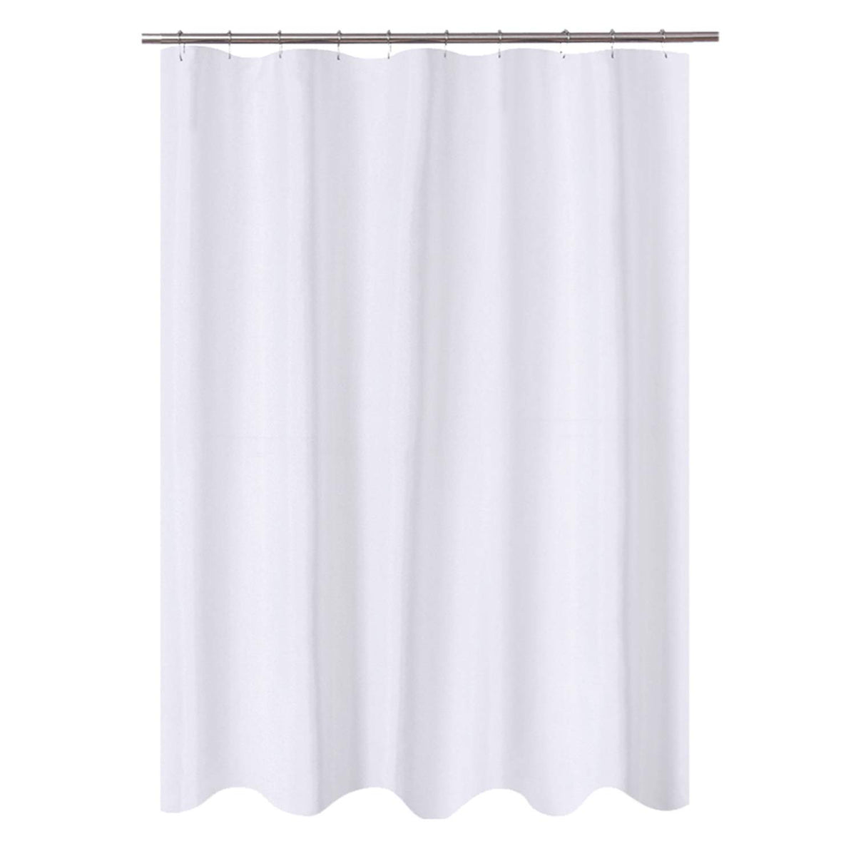 N&Y HOME Fabric Small Stall Shower Curtain Liner Extra Long 36x84, White