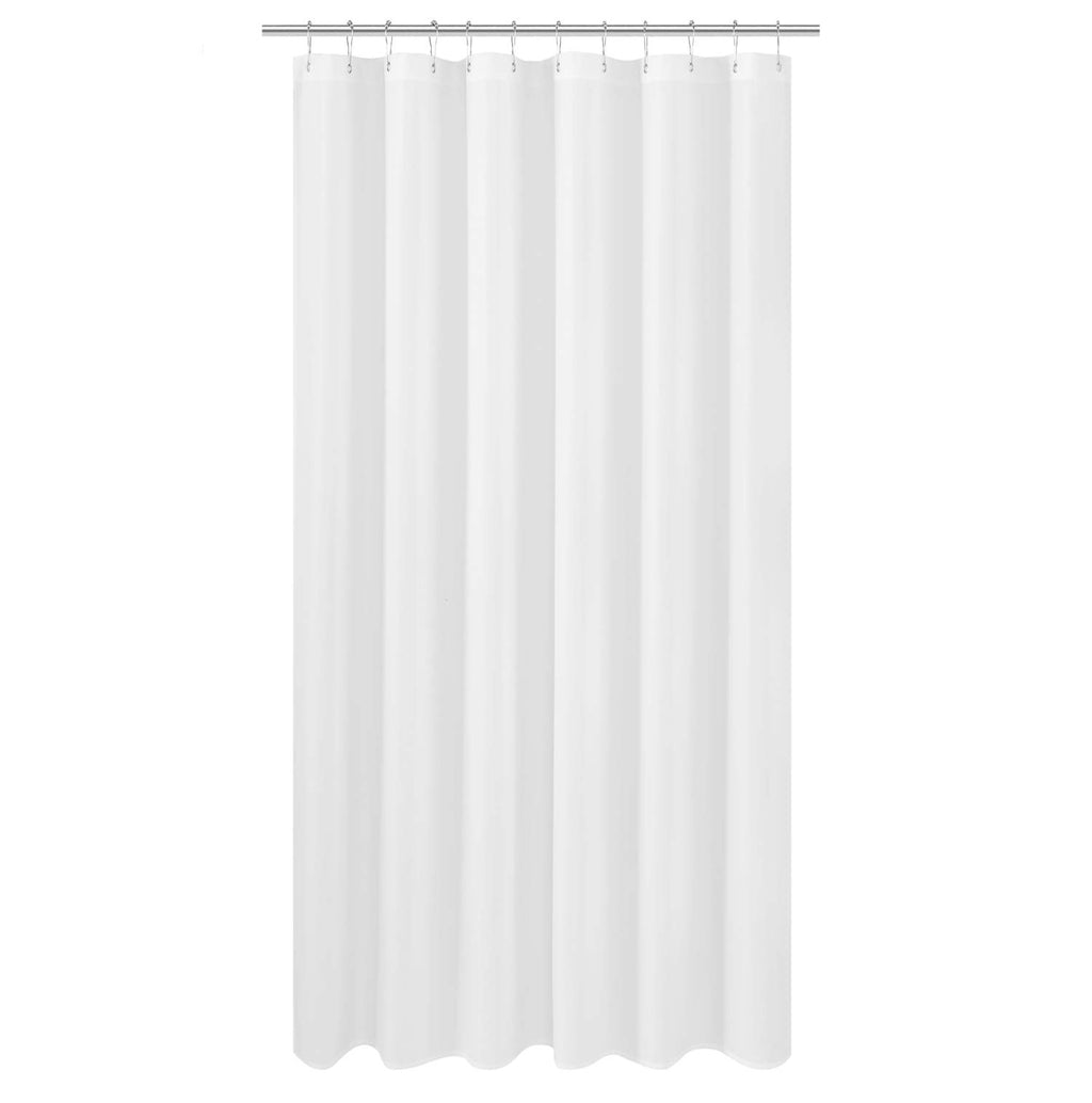 N&Y HOME Fabric Small Stall Shower Curtain Liner Extra Long 36x84, White