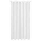 N&Y HOME Fabric Small Stall Shower Curtain Liner Extra Long 36x84, White