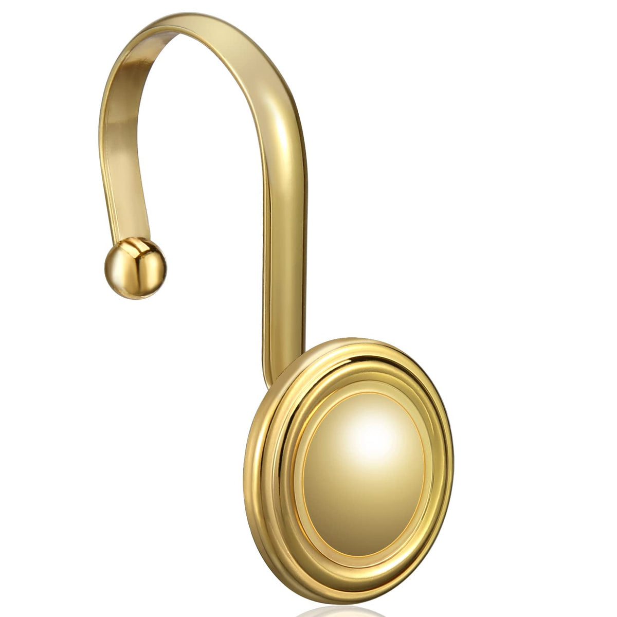CHICTIE Bronze Shower Curtain Hooks Rings,Oil Rubbed Decorative Shower Curtain Hooks,Rustproof Vintage Shower Hooks for Bathroom,Set of 12 (Oil-Rubbed Bronze)