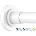 SUNALLY Shower Curtain Rod Adjustable 32-61 in Tension Curtain Rods, White