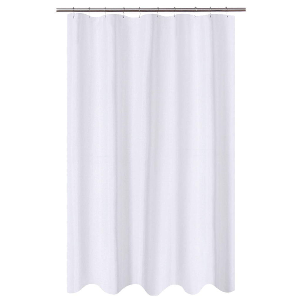N&Y HOME Fabric Small Stall Shower Curtain Liner Extra Long 36x84, White
