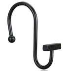 Chrome Shower Curtain Hooks, Polished Silver Shower Curtain Rings for Bathroom, CHICTIE Modern Rustproof Metal Decorative Shower Hooks Hangers for Shower Curtain Rod, Square T Bar Shape Set of 12