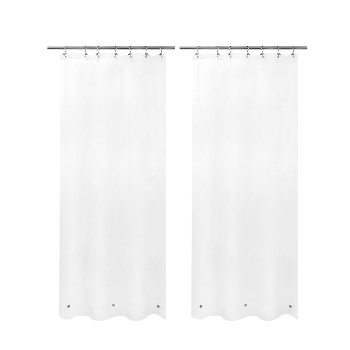 Barossa Design 48 inch Wide Stall Shower Curtain Liner with Magnets, Clear