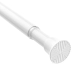 Black Shower Curtain Rod, 32-76 Inches, 7/8 Inch Diameter, 1 Pack