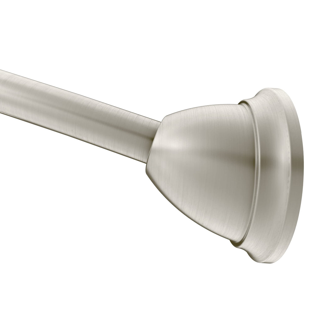 Moen MDN2170BN Magnetix 60-inch Curved Adjustable Single Shower Curtain Rod, Brushed Nickel