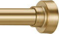 YNL Shower Curtain Rod 34-82 Inches (2.8-6.8ft) Adjustable Spring Shower Rod No Drilling, Non-Slip, Never Rust, Stainless Steel, Suitable for Bathroom Window Living room, Gold