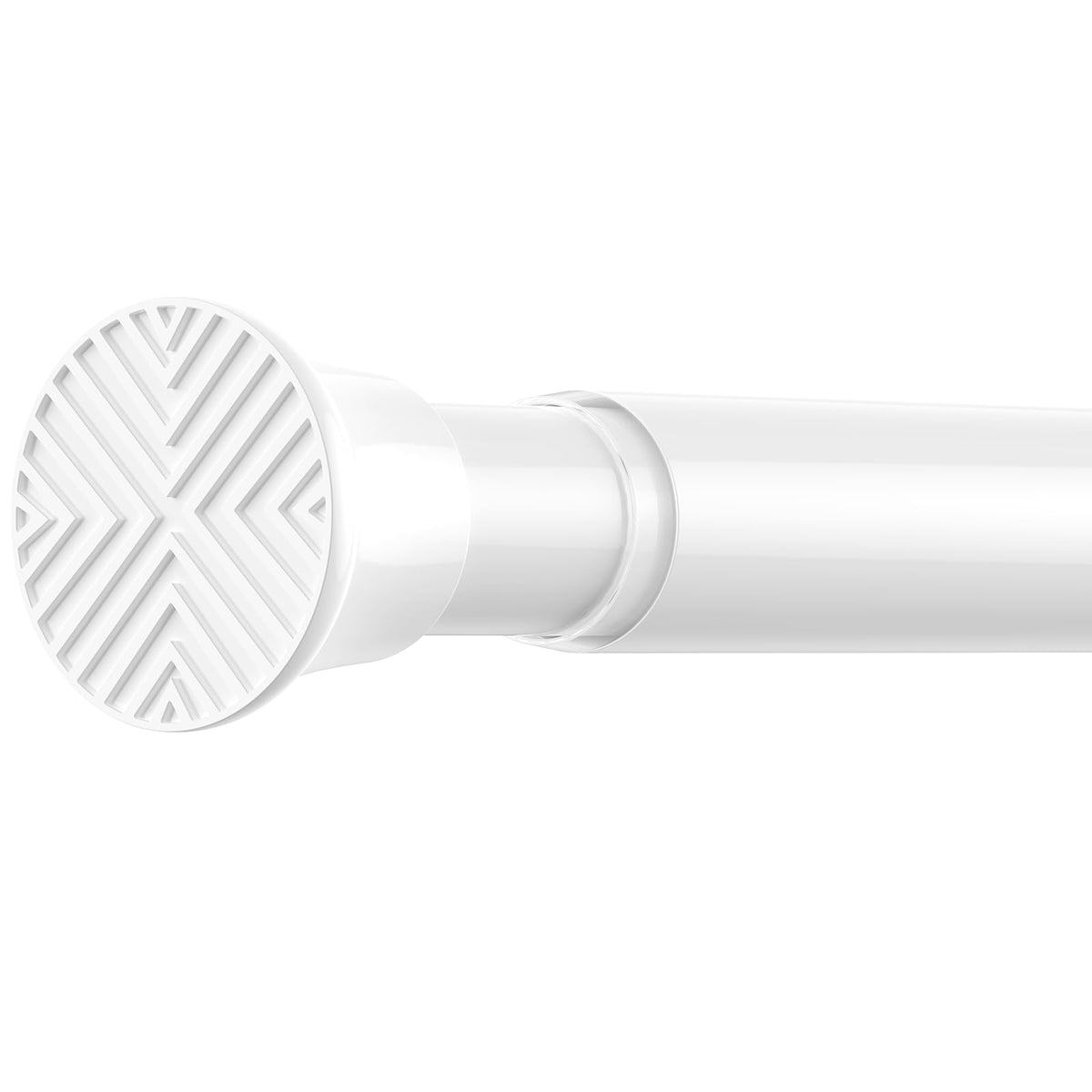 2PCS White tension rod 23-46Inch,Tension Curtain Rods No Drilling