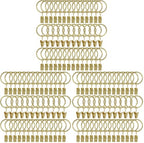 40 Pack Curtain Rings with Clips, Drapery Clips with Rings, Drapes Rings 1.26 in Interior Diameter, Fits up to 1 in Curtain Rod, Black