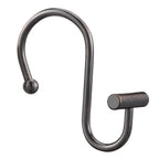 Gracelife Gold Rust Resistant Metal Shower Curtain Rings, Set of 12, T-Bar Hooks for Shower Rod